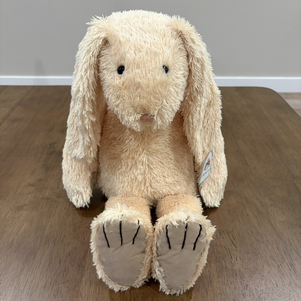 Rare Retired Jellycat Small Old Friend Bunny Rabbit Plush Suede Paws NWT